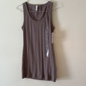 NWT Jockey Ribbed Tank Top Light Brown/Taupe Women’s Small